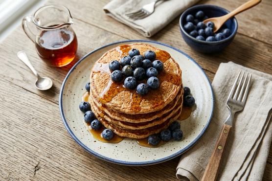 Blueberry Whole Wheat Pancakes
