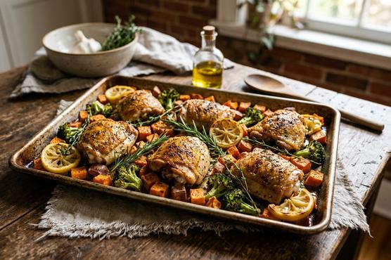 One-Pan Lemon Herb Chicken with Vegetables
