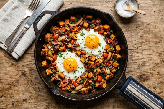 Sweet Potato Hash with Eggs
